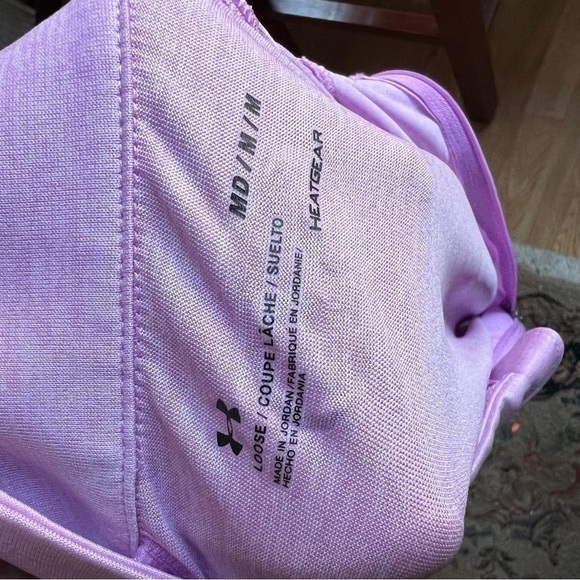 Under Armour Lilac  Half Zip Long Sleeve Heat Gear Long Sleeve Pullover Shirt - Picture 10 of 16